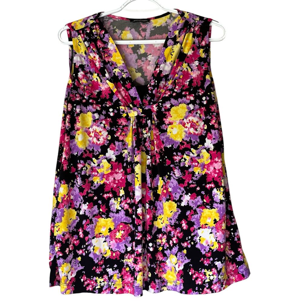 Notations Purple / Pink / Black / Yellow Tank Top Size Large
